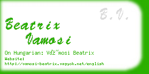 beatrix vamosi business card